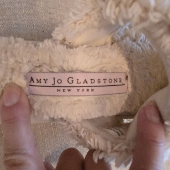 Womens Slippers Fuzzy Amy Jo Gladstone Size 5 Thong Flip Flop Style - Picture 5 of 7